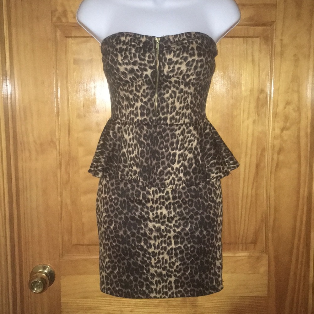 Charlotte Russe leopard print bodycon dress